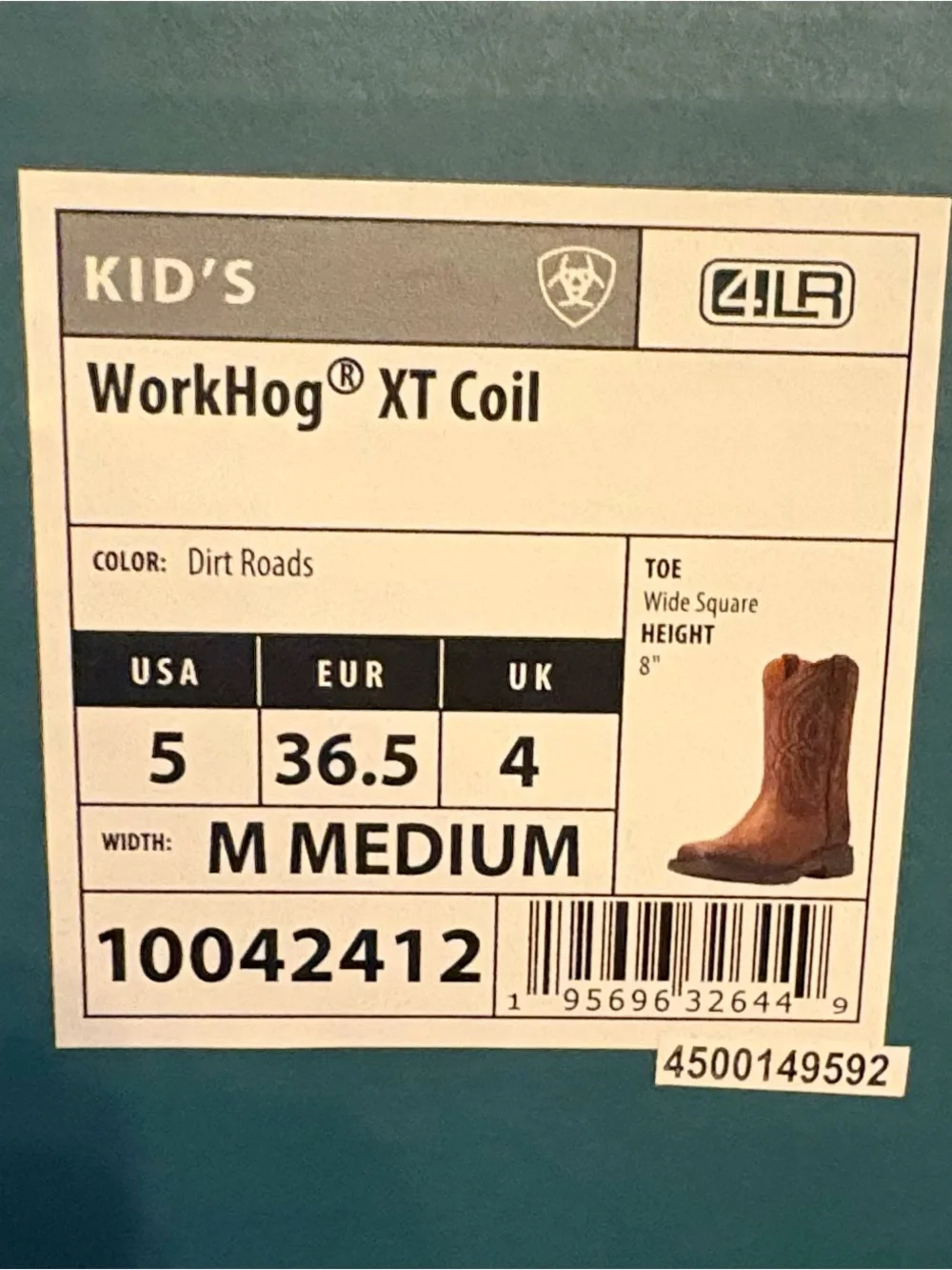 Ariat Brown Leather Western Boots with Embroidered Shaft